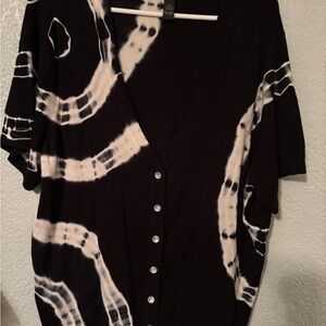 INC International Concepts Black and White Button Down Shirt